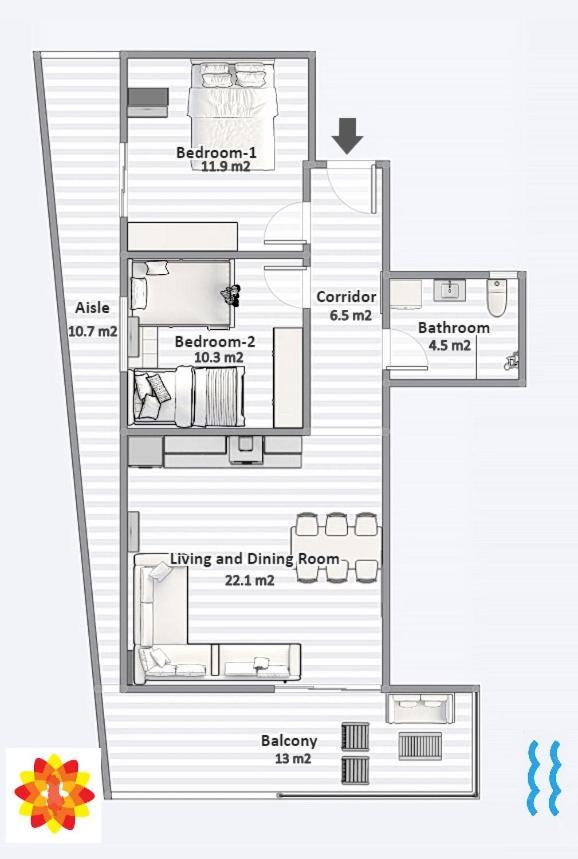 Sea And City View Apartment Саранде Екстериор снимка